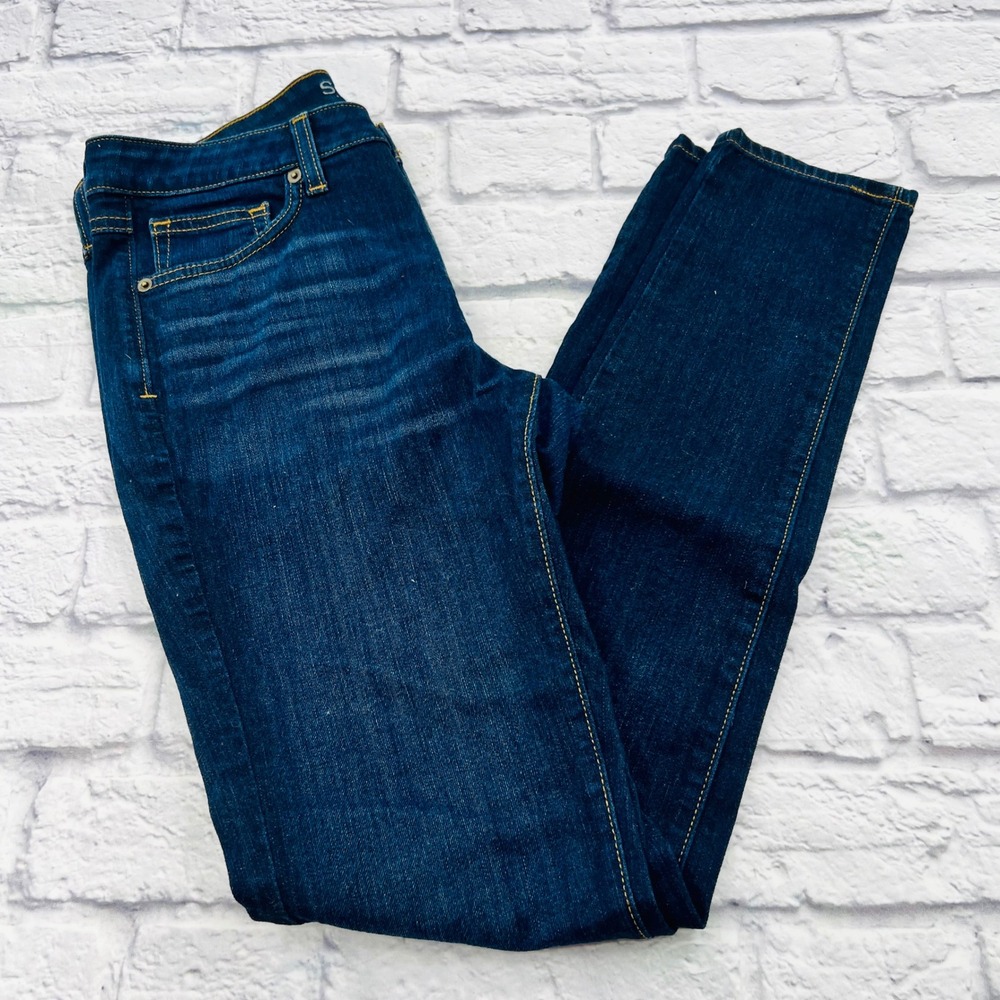 SPANX Women's Skinny Jeans in Dark Blue Denim